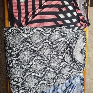 3 Worthington, drape neck tanks